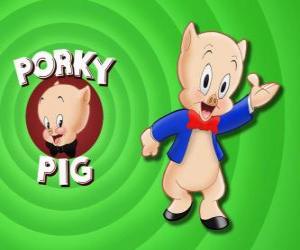 Puzzle Porky Pig, ένα κινούμενο χαρακτήρα κινουμένων σχεδίων στο Loonely Tunes από την Warner Bros